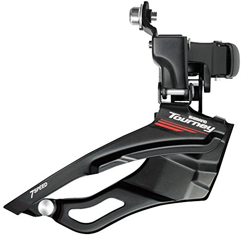 Shimano Desviador delantero Tourney FDA073 con pinza superior y tracción inferior, negro, 7-8 velocidades.