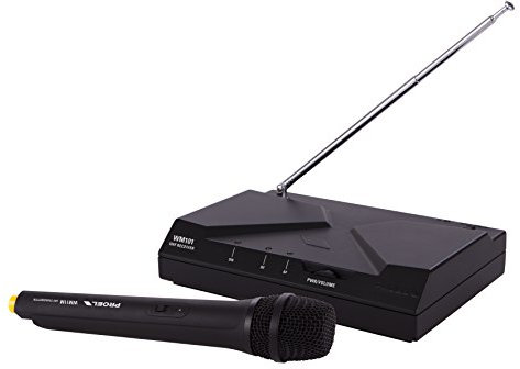 Proel WM101M - Radiomicrofono UHF Wireless professionale + valigetta in ABS per contenerlo/trasportarlo, Nero (WM101M)