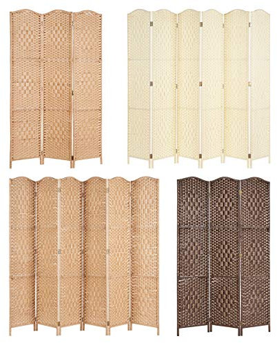 Hartleys Solid Weave Hand Made Wicker Room Divider - Choice of Size and Colour