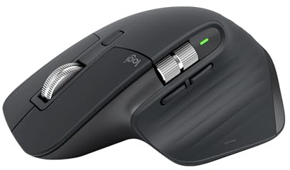 Logitech MX Master 3S Wireless Mouse Standard Edition with Logi Bolt USB Receiver, Ultra-Fast Scrolling, Ergo, 8K DPI, Track on Glass, Quiet Clicks, USB-C, Bluetooth, Windows, Linux, Chrome - Graphite