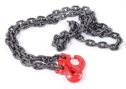 Cadena colgante 1 hilo, acero de aleación 20Mn2, longitud 3 m/5 m, capacidad de carga 2 tonos, cadena de tope de 8 mm, para minería, maquinaria, puertos, edificios (tipo de producto: 3 m)