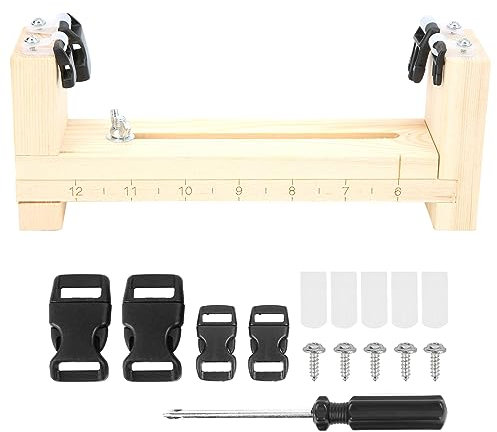 Cyrank Jig Bracelet Maker, Paracord Zubehör, Holz Armband Hersteller, Armband Maker, Verstellbarer Paracord Jig Bracelet Maker Mit Schnellverschlussschnallen Paracord Braiding Weaving Craft Tool Kit