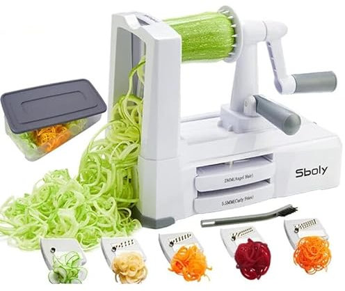 CELINO making your day Sboly 5 lame affettaverdure affettatrice per zucchine noodle pasta spaghetti maker portatile pieghevole cucina gadget cucina insalata