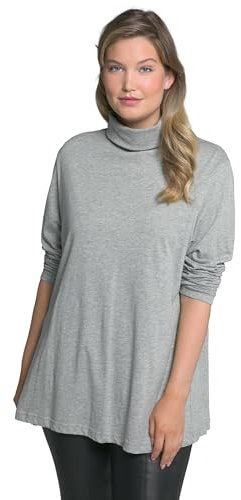 Ulla Popken Damen große Größen Übergrößen Plus Size Shirt, Rollkragen, Slim, Langarm