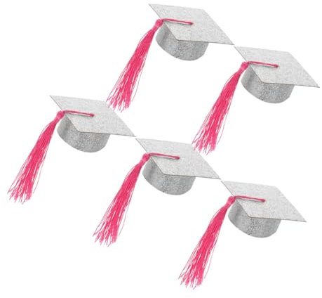 Cabilock 5pièces Couvercle De Tasse à Vin Bouchon De Gobelet De Chapeau De Graduation De Couvre-Verres à Vin pour Décorer La Fête