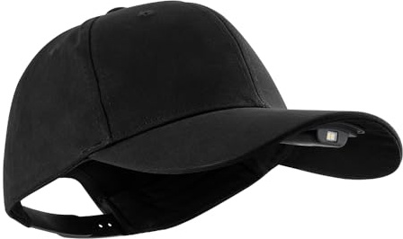 LED Hat Light - POWERCAP Baseball Cap with Light Built in - LED Cap Visor Light with Bright Headlight and IPX4 Rating (2.5 Structured Black)
