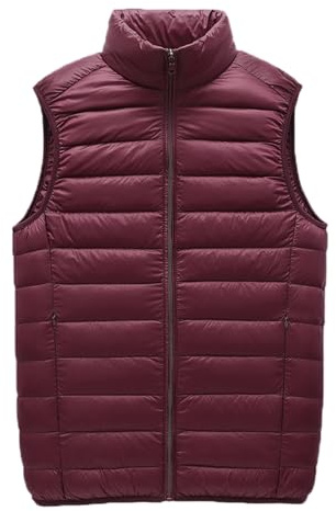 Cazadora Hombre Invierno Sin Mangas Cremallera, Chaqueta Termica Hombre Cuello Alto Color Liso Sin Capucha con Bolsillo, Chalecos Suave Moda - Chalecos Softshell Running