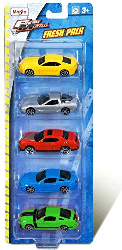 Maisto Modellauto-Set aus 5 Stück Maßstab 1:64, Verschiedene Designs und Farben