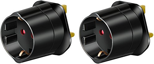 Brennenstuhl reseadapter/reseadapter (reseuttagsadapter för: Brittiskt kontaktsystem och skyddskontakt) svart, Adapter für GB