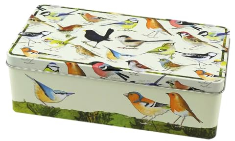 Emma Ball British Birds Crackers Biscuits Crafts Storage Tin 23.4 x 12.4cm by Eric Heyman