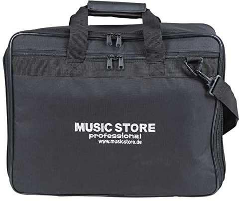 DJ Mixer Tasche 12 Zoll, Wasserabweisende Transporttasche, Robuste Kunststoff, für DJ-Mixer und Media-Player, Schwarz, 440x120x340mm, 0.9kg, Music Store