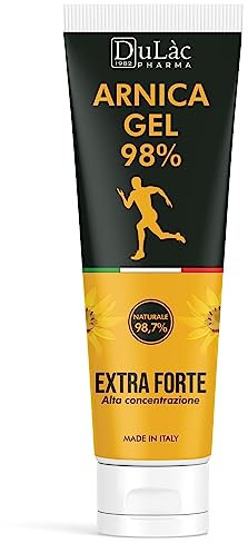 Dulàc Pharma Arnika-Gel für Pferde, extra stark, 98 %, 100 ml, hergestellt in Italien, zur Massage von Muskeln und Gelenken, natürliche Formel und dermatologisch getestet