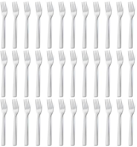 hunnycook Set di forchette in acciaio inossidabile da 36 pezzi, forchette per posate, adatte per casa, ristorante, esterno, lavabili in lavastoviglie