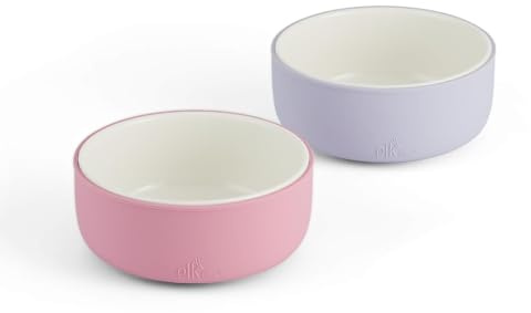 Elk and Friends Ciotole In Porcellana Per Bambini Con Rivestimento In Silicone Per Per L'Alimentazione Dei Neonati, Adatte Al Microonde E Alla Lavastoviglie, Snack E Stoviglie