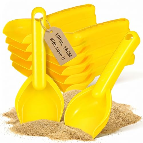 Amosfun Set 10 Pale Da Spiaggia Per Bambini 7 Pollici in Plastica Colorata Giocattoli Da Spiaggia Per Scavo E Giochi All'Aperto