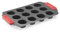 Lékué Mini-Muffin-Backform, antihaftbeschichtet, Metall, 12 Mulden