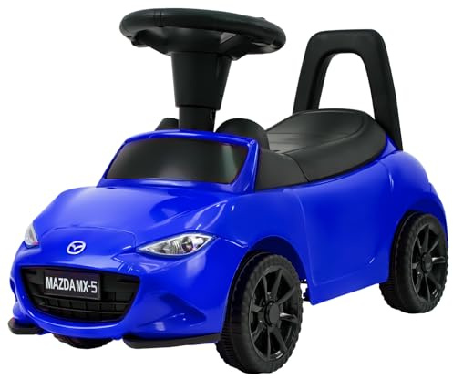 Kids Push Car for Toddlers, Licensed Mazda Toddler Car, Ride on Toy with Under Seat Storage- Blue