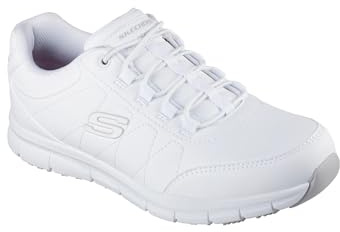 Skechers Nampa OsilMedical Service - Zapatos para Hombre, Blanco sintético, 41 EU
