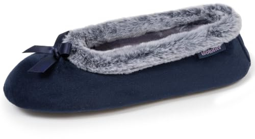 Isotoner Chaussons pantoufles Ballerines femme semelle ultra-souple, confortables, semelle à mémoire de forme
