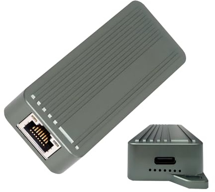 cablecc USB4 USB3.2 Gen2 USB-C Tipo-C a 10Gbps GBE Gigabit 10000Mbps 5Gbps 2.5Gbps Ethernet Network LAN Cable Adaptador RTL8159 para escritorio, portátil y NAS