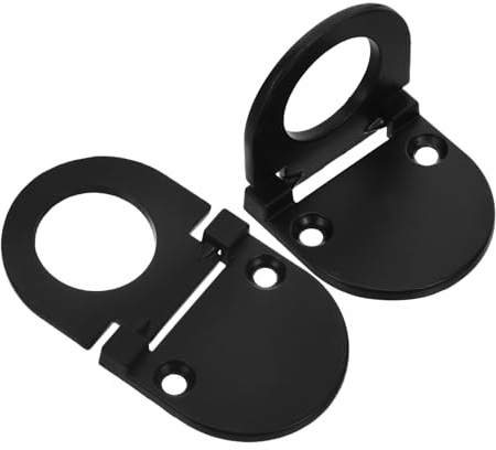 Veemoon Lot de 2 Poignées de Tiroir Encastrées en Alliage 208 Brossé Noir, Poignées Invisibles Affleurantes pour Portes de Placard Coulissantes et Meubles Cuisine, Salle de Bain