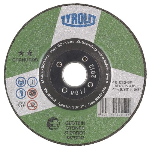 TYROLIT Trennscheibe Standard** Gestein | 125x2,5 mm | gekröpft | Form 42 | 1 Stück