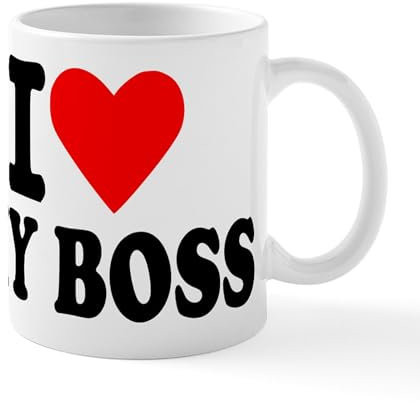 CafePress I Love My Boss Mug 11 oz (325 ml) Ceramic Coffee Mug
