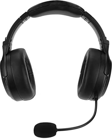 WINH Casque de Jeu sans Fil, PU ABS Gaming Headset 2.4G 1000mAh Batterie Type-C Dongle USB pour Ordinateur de Bureau (Noir)