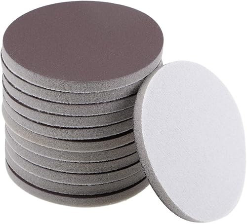 TA-Vigor 1200 - Dischi abrasivi in spugna con grana 1500, 12 pezzi, 7,6 cm, carta vetrata, per legno, cartongesso, metallo