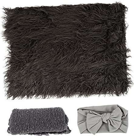 ARTIBETTER Wickeltuch-Set für Neugeborene 3-teilig Foto-Requisiten für Gemütliches Wohnen für Neue Eltern