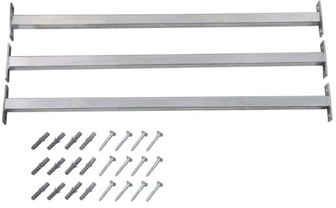 Gecheer Barres de fenêtre réglables de sécurité 3 pièce 710-1200 mm, Barre de Sécurité Grille de Sécurité Barre de Fenêtre d'accueil Réglable