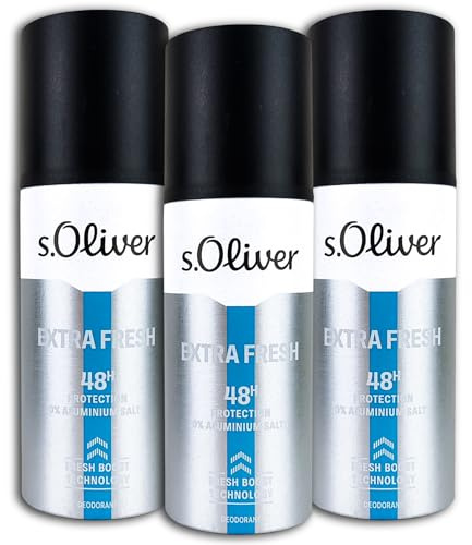 3-pack S.Oliver EXTRA FRESH deodorantspray deodorant 3 x 150 ml