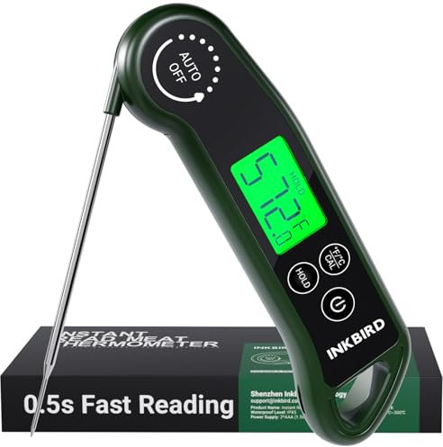 INKBIRD Termometro Alimentare Istantaneo Digitale RHT-11K, Termometri per Alimenti, Lettura in 0.5 Secondi, Termometro Portatile per Cucinare, BBQ, Forno, Frittura e Birra in Casa