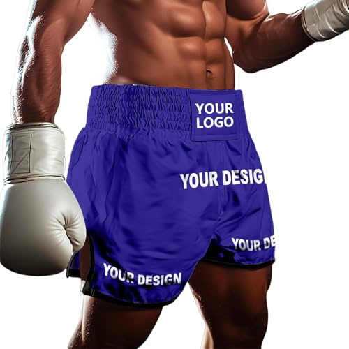 Short de boxe Muay Thaï personnalisé pour boxe, MMA, BJJ, entraînement, combat, pour hommes, femmes, enfants, tissu léger anti-déchirure avec taille réglable