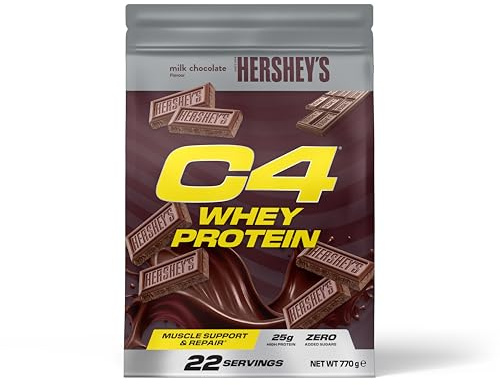 Cellucor C4 Whey Protein Powder, Hershey's Chocolate, 25g Protein, Low Sugar, Post-Workout Recovery, 22 Servings