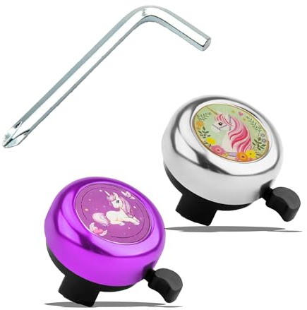 Campanello Bicicletta per Bambina Campanello Bici in Metallo campanello bici bambina Ragazzi Mini Campanello per Bicicletta Scooter Triciciclo Come Regalo per Compleanni Natale Unicorno