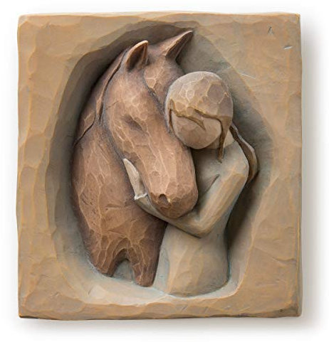 Willow Tree Leise Stärke, Plakette, geformtes, handbemaltes Basrelief