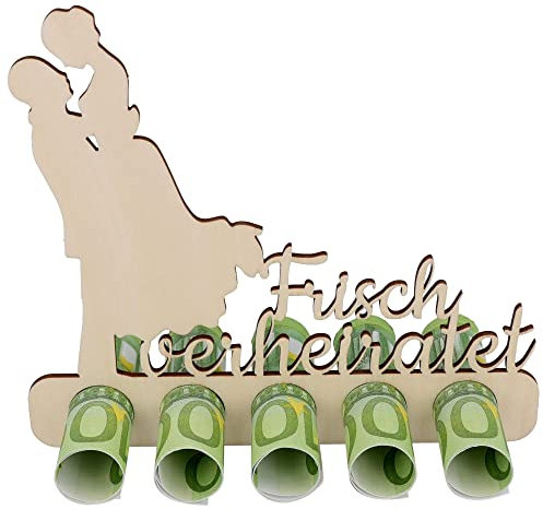 Spruchreif · Geldgeschenk Hochzeit · Hochzeitsgeschenke originelle Geldgeschenke · Geschenk Hochzeit Geldgeschenke zur Hochzeit · Geschenke aus Holz Hochzeit- Frisch verheiratet