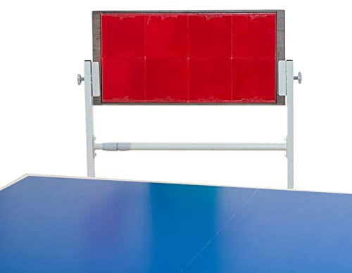 Bordtennis återboundbräda Professionell Bordtennis Rebound Board För Pingisbord, Bärbara Kompakt Pingis Returbräda Baffel, Lätt Att Installera (Color : Red, Size : With 8 Rubbers)