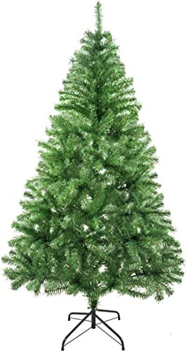 SOLAGUA Árbol de Navidad Artificial Abeto de Hoja Espumillón 150-240cm Arboles C/Soporte Metálico (Verde Brillo, 180cm 470Tips)