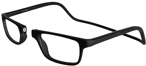 Clic Magnetic Reading Glasses for Men or Women, Soft Foldable Band, Computer Readers, Nashi (S-XL, Black, 1.50 Magnification)
