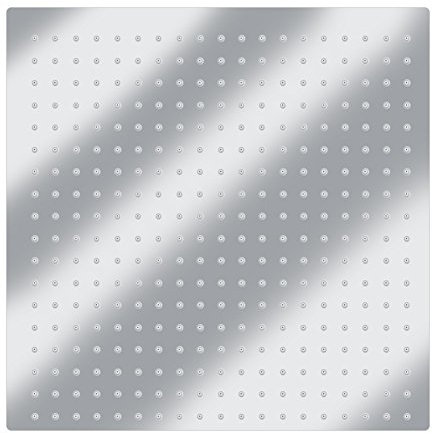 Yosoo Health Gear Großer Duschkopf, Quadratisch, Edelstahl, Hochdruck-Duschkopf, Regenduschkopf, Ultradünn, Wassersparend, Poliert, 16-Zoll-Badezimmer, Modernes Zuhause