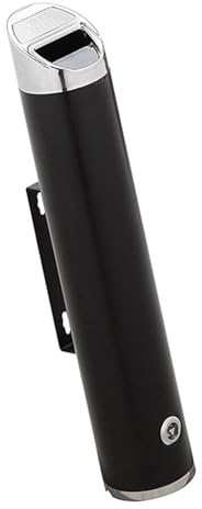 Commercial Ashtray - Standing Ashtray Outdoor, Black Wall Mounted Ashtray, Commercial Outdoor Cigarette Bin, Stainless Steel Cigarette Smoking Holder Ash Bin, Indoor And Outdoor Ashtray ( Color : Blac