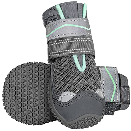 SlowTon Protección de Las Patas de los Zapatos de Perro, Zapatos de Perro Antideslizantes e Impermeables, Suela de Goma Reflectante, Botas de Perro de Nieve de Invierno para Mascotas