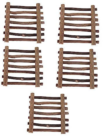 JEWEDECO 5pezzi Bastoncini Di Legno Retro Naturale Per Decorazioni Paesaggistiche Di Materiali Per Crafting Per e Fattorie