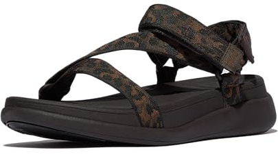 Fitflop F-MODE GO LEOPARD ADJUST. WEBBING Z-STRAP SANDALS