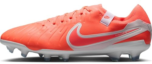 Nike Scarpa da Calcio a Taglio Basso per Terreni duri Tiempo Legend 10 PRO, Uomo, Hot Lava/White, 40.5 EU