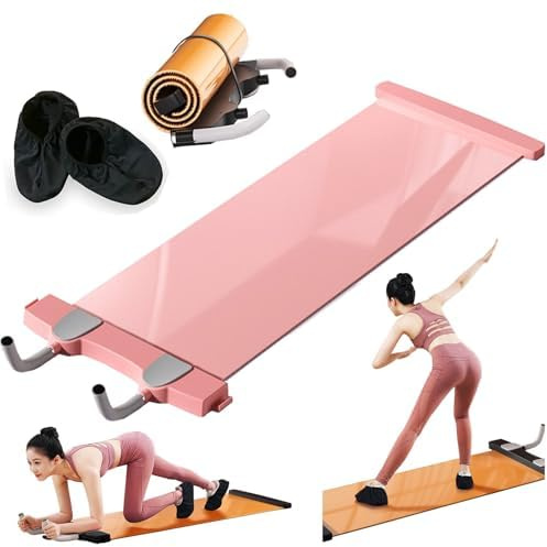 Core Training Slide Board pour l'exercice et l'entraînement des jambes, tapis de glisse pour planche abdominale, idéal pour le patinage à roulettes et le hockey sur glace