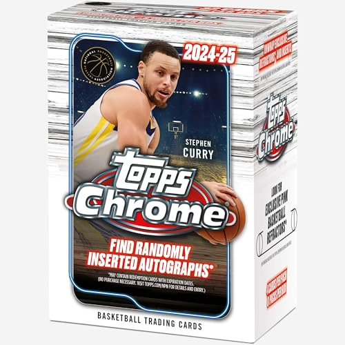 2024-25 Topps Chrom-Basketball, werksseitig versiegelt, Vorteilsbox