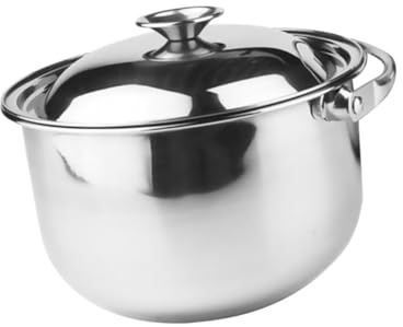 LIGIGWASH Thickened Stainless Steel Stockpot with Lid Anti-scalding Handle Cooking Pot for Home Kitchen Fast Heat Conduction Soup Pot Suitable for Stew Pasta and Boiling Easy Clean Cookware